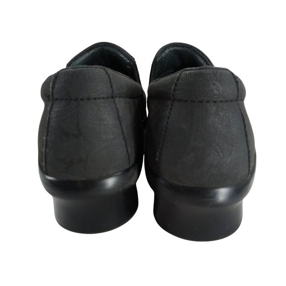 Ariat Expert Clog Black Wedge Leather Paisley Size 7 Comfort Western Slip On - Picture 6 of 15